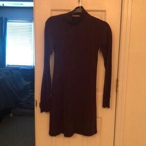 Burgundy long sleeve dress